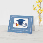 Medizinischer Assistent zum Abschluss eines Diplom Karte (Gelbe Blume)