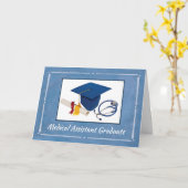 Medizinischer Assistent zum Abschluss eines Diplom Karte (Gelbe Blume)