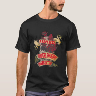 Medizinischer Assistenzassistent Inkoker-Rote Rose T-Shirt