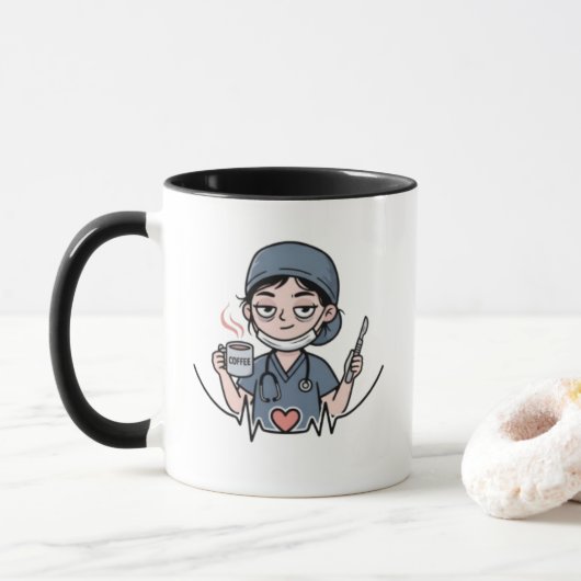 Medizinischer Becher (Frauenversion) Tasse (Mit Donut)
