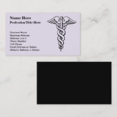 Medizinischer Beruf-Symbol| Caduceus-Krankenpflege Visitenkarte (Vorne/Hinten)