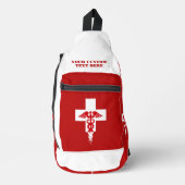 Medizinischer Beruflicher benutzerdefinierter Text Crossbody Bag (Vorderseite)