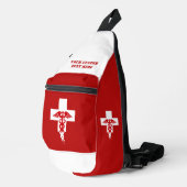 Medizinischer Beruflicher benutzerdefinierter Text Crossbody Bag (Rechte Ecke)