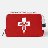 Medizinischer Beruflicher benutzerdefinierter Text Waschbeutel (Rückseite)