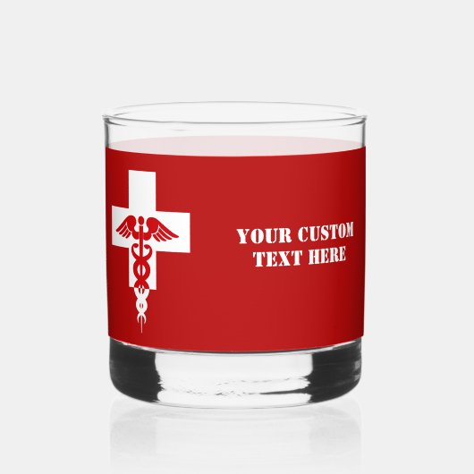 Medizinischer Beruflicher benutzerdefinierter Text Whiskyglas (Vorderseite)