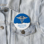 Medizinischer Caduceus-Gewohnheits-Text Button (Beispiel)