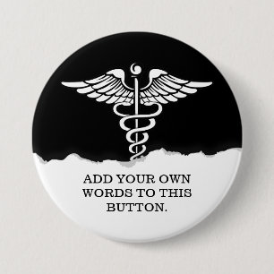 Medizinischer Caduceus-kundenspezifischer Button