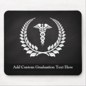 Medizinischer Caduceus-Lorbeer Mousepad (Vorne)