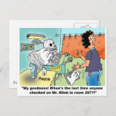 Medizinischer Cartoon Spaß Postkarte (Vorne/Hinten)