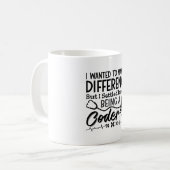 Medizinischer Code als ICD-Programmierer Kaffeetasse (Vorderseite Links)