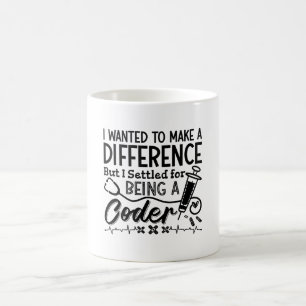 Medizinischer Code als ICD-Programmierer Kaffeetasse
