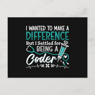 Medizinischer Code als ICD-Programmierer Postkarte