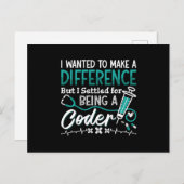 Medizinischer Code als ICD-Programmierer Postkarte (Vorne/Hinten)