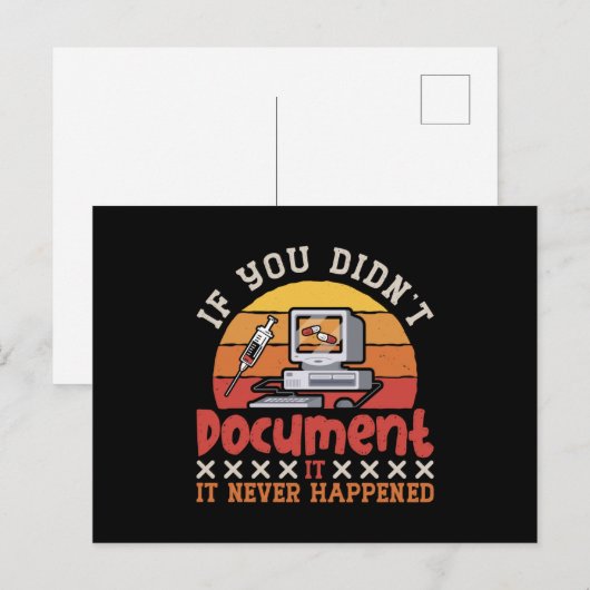 Medizinischer Code, wenn Sie kein ICD-Coding dokum Postkarte (Vorne/Hinten)