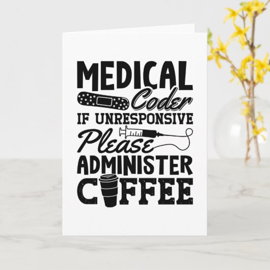 Medizinischer Coder Coffee Assistant ICD Coding Ge Karte (Gelbe Blume)