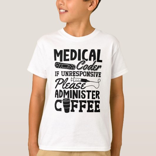 Medizinischer Coder Coffee Assistant ICD Coding Ge T-Shirt (Vorderseite)
