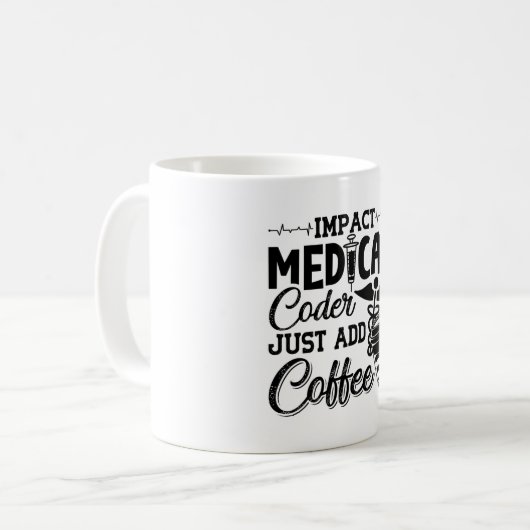 Medizinischer Coder einfach Coffee Programmer Codi Kaffeetasse (Vorderseite Links)