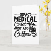 Medizinischer Coder einfach Coffee Programmer Codi Karte (Gelbe Blume)