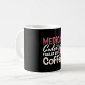 Medizinischer Coder, gespeist durch Kaffeekodierer Kaffeetasse (Vorderseite Links)