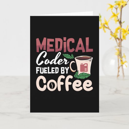 Medizinischer Coder, gespeist durch Kaffeekodierer Karte (Gelbe Blume)