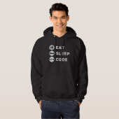 Medizinischer Coder isst Sleep Code Coding ICD Pro Hoodie (Vorne ganz)
