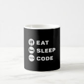 Medizinischer Coder isst Sleep Code Coding ICD Pro Kaffeetasse (Mittel)