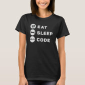 Medizinischer Coder isst Sleep Code Coding ICD Pro T-Shirt (Vorderseite)