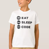 Medizinischer Coder isst Sleep Code ICD Coding Pro T-Shirt (Vorderseite)