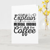 Medizinischer Coder Medical Coding Coffee Coding I Karte (Gelbe Blume)