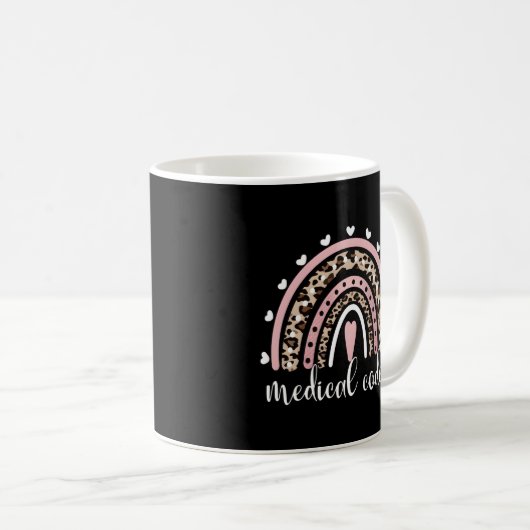 Medizinischer Coder Regenbogen Medizinischer Code Kaffeetasse (VorderseiteRechts)