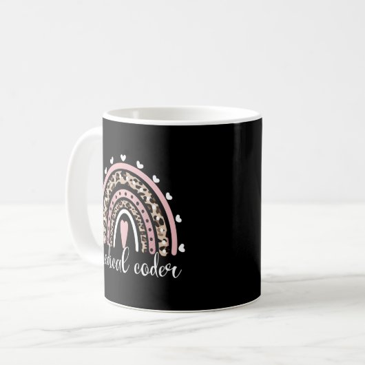 Medizinischer Coder Regenbogen Medizinischer Code Kaffeetasse (Vorderseite Links)