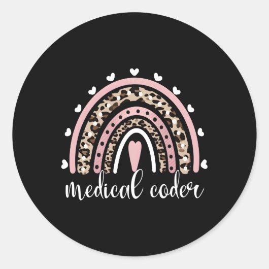 Medizinischer Coder Regenbogen Medizinischer Code Runder Aufkleber (Vorderseite)