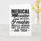 Medizinischer Coder, weil Freakin ICD-Coding Assis Karte (Gelbe Blume)