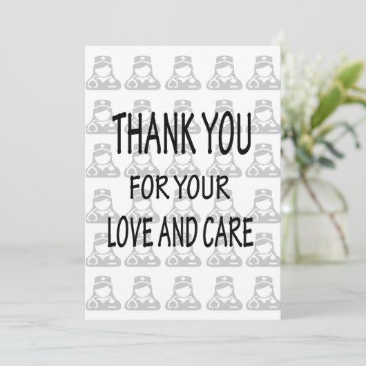 MEDIZINISCHER DANK, DEN SIE KARTEN (Stehend Vorderseite)