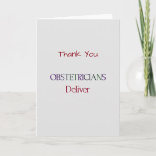 Medizinischer Dank Obstetriker Dankeskarte