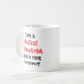 medizinischer Dosimetrist Kaffeetasse (Vorderseite Links)