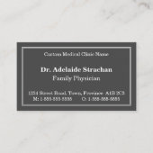 Medizinischer Facharzt mit traditionellem, Vintage Visitenkarte (Vorderseite)