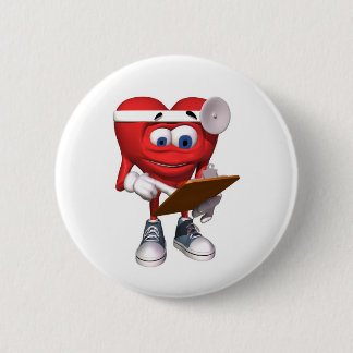 Medizinischer Herz-Doktor Cute Button