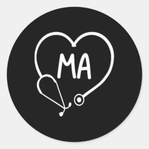 Medizinischer Istant Ma Cma Krankenpfleger Arzt Runder Aufkleber