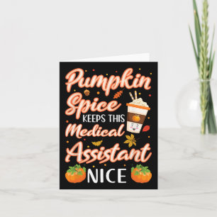 Medizinischer Istant Pumpkin Gewürz Latte Herbstse Karte