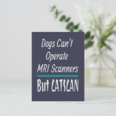 Medizinischer Joke Hunde und Katzen Vater Witz Postkarte (Stehend Vorderseite)