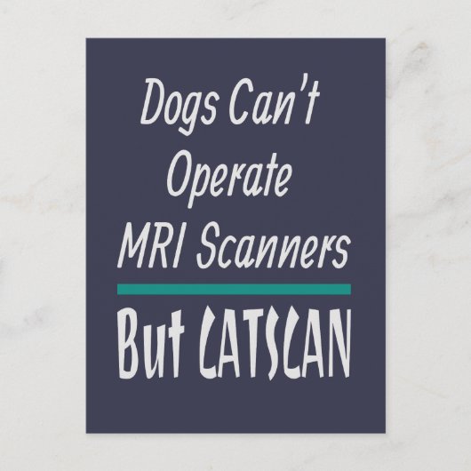 Medizinischer Joke Hunde und Katzen Vater Witz Postkarte (Vorderseite)
