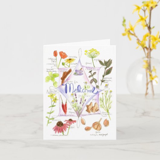 Medizinischer Karte (Gelbe Blume)