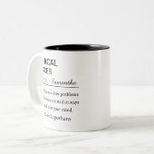 Medizinischer Kodierer Definition Zweifarbige Tasse (Vorderseite Links)