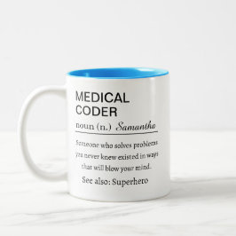 Medizinischer Kodierer Definition Zweifarbige Tasse