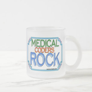 Medizinischer Kodierer-Felsen Mattglastasse
