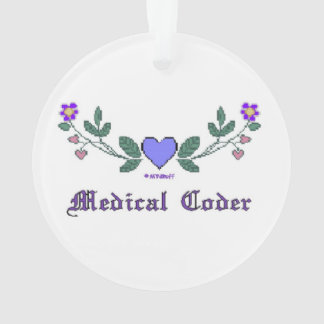 Medizinischer Kodierer-Kreuz-Stich-Druck Ornament