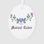 Medizinischer Kodierer-Kreuz-Stich-Druck Ornament (Vorderseite)