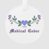 Medizinischer Kodierer-Kreuz-Stich-Druck Ornament (Vorderseite)