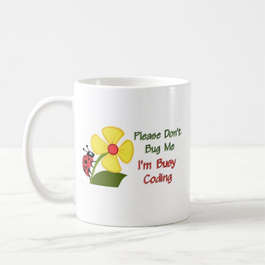 Medizinischer Kodierer-Marienkäfer Kaffeetasse (Links)